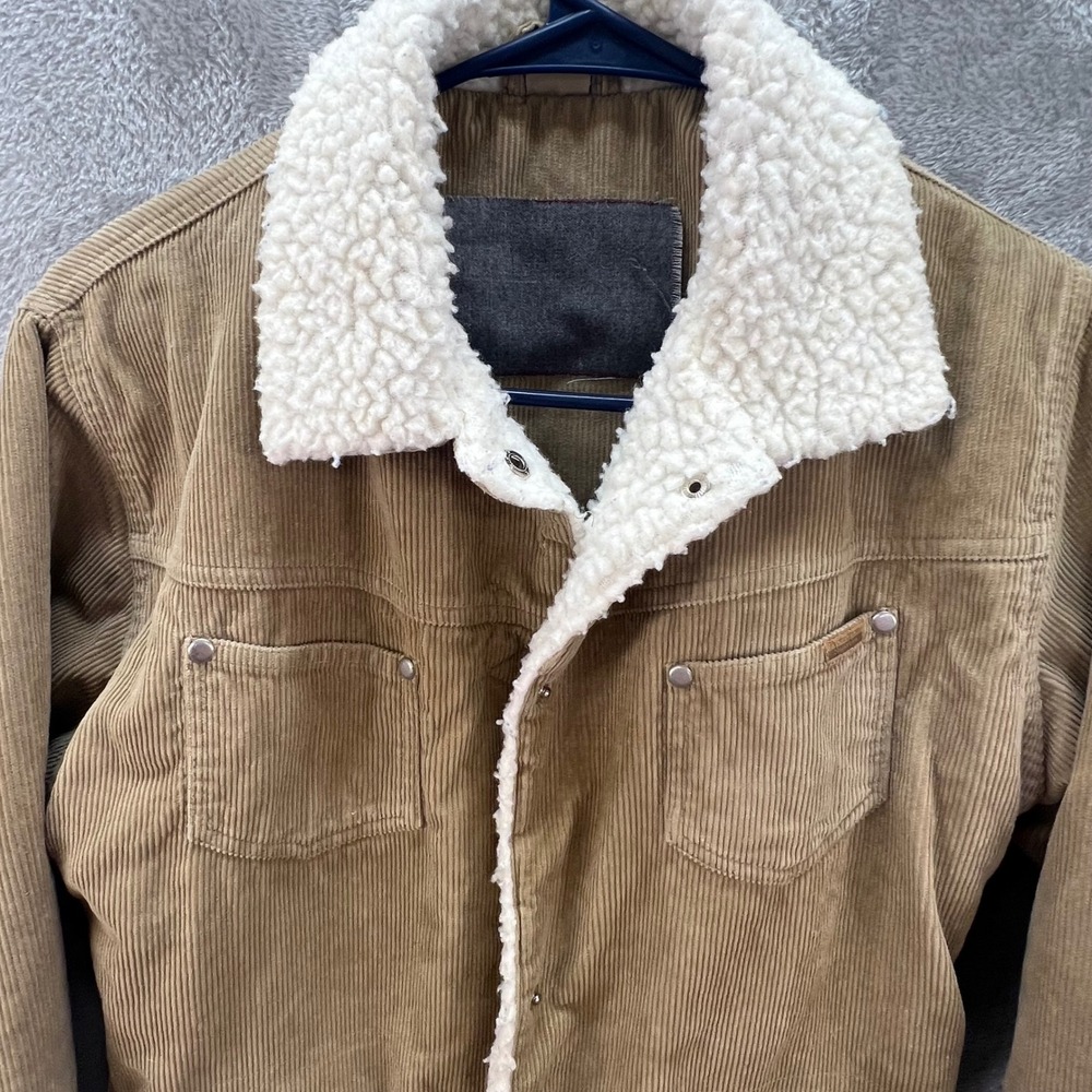 Workwear Ranch L Corduroy Sherpa Collar Trucker Jacket‎ Rugged Cabin Vintage